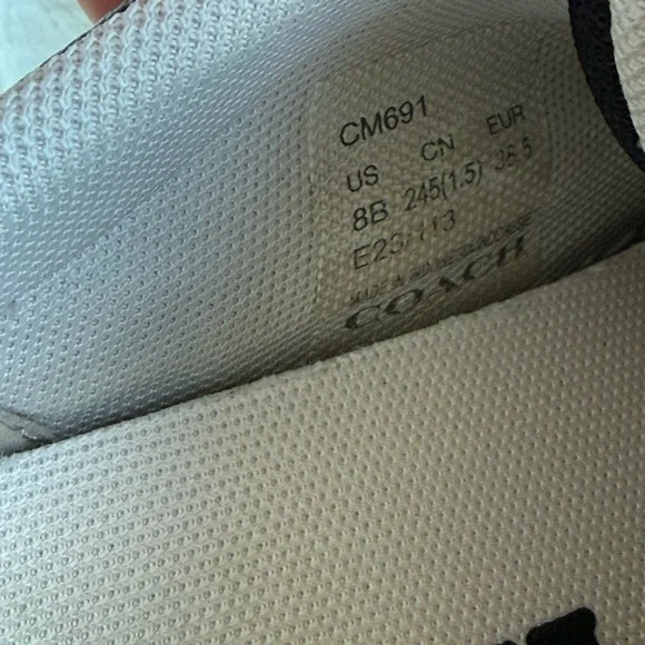 COACH‎ Clip Court Low Top Sneaker BLACK SIZE 8B - Picture 10 of 11